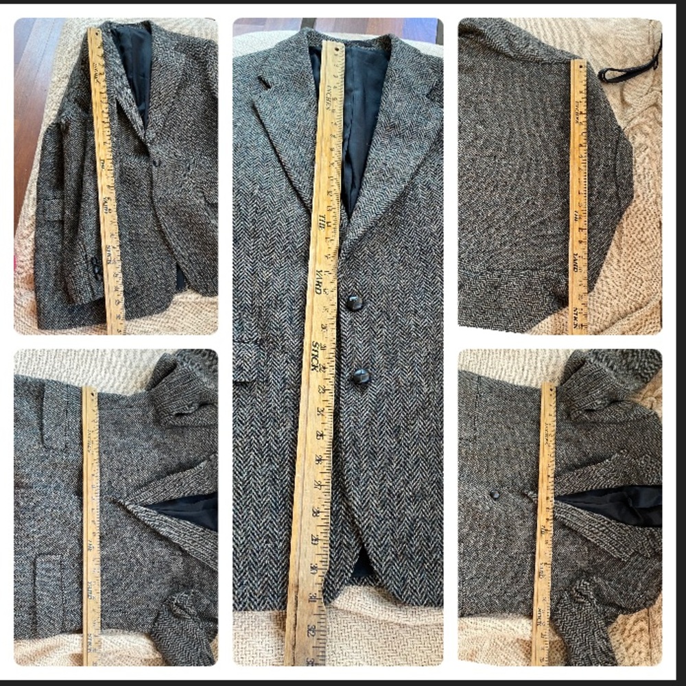 Harris Tweed Alexander London Gray Wool Sport Coat 52 - Picture 12 of 17
